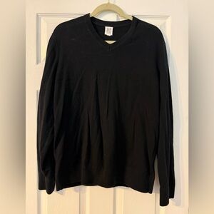 GAP Men's Classic Black V-Neck Sweater